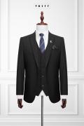 377 Bộ Vest Đen 1 Nút Cổ Vengoc #1